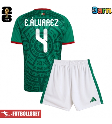 Mexiko Edson Alvarez #4 Hemmatröja Barn VM 2026 Kortärmad (+ Korta byxor)